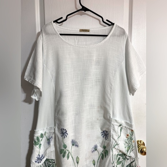 Beyond Capri Sheer Floral Swimsuit Coverup Boho Coastal Beachy Dress One Size - Picture 2 of 15